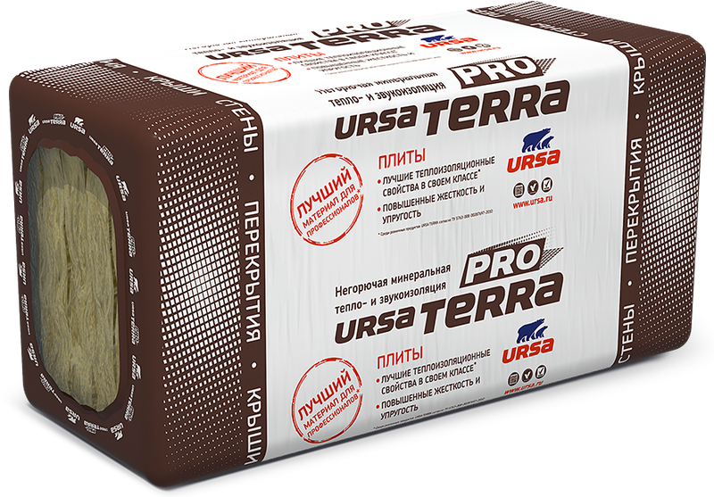 Утеплитель Ursa Terra PRO 34 PN 100х610х1000