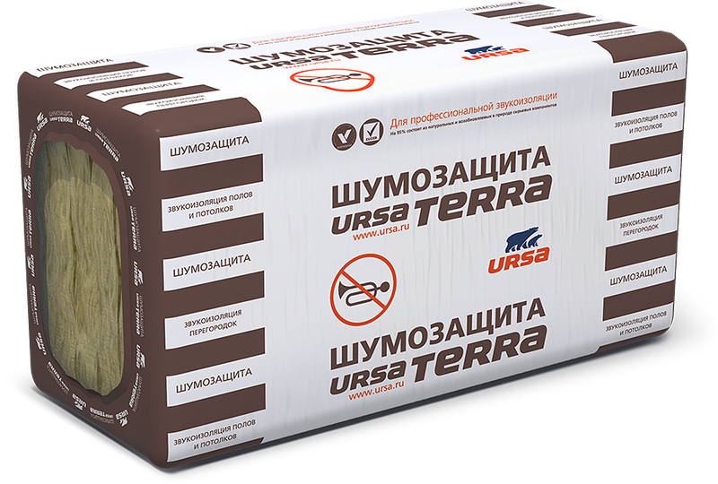 Утеплитель Ursa Terra шумозащита 100х610х1250
