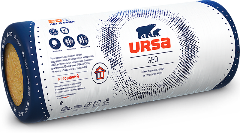 Утеплитель Ursa Geo М-25Ф 50х1200х9000
